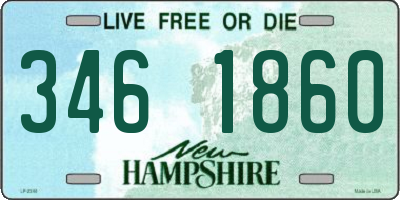 NH license plate 3461860