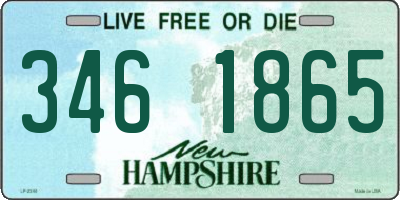 NH license plate 3461865