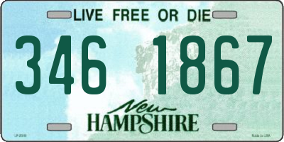 NH license plate 3461867