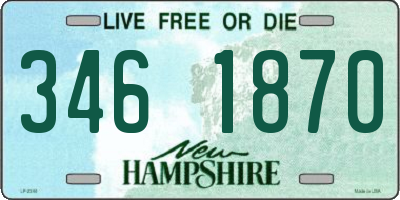 NH license plate 3461870