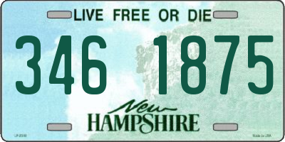 NH license plate 3461875