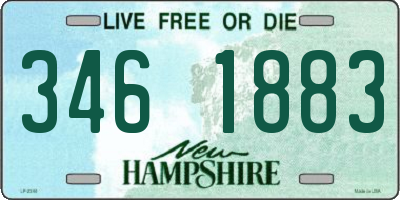 NH license plate 3461883