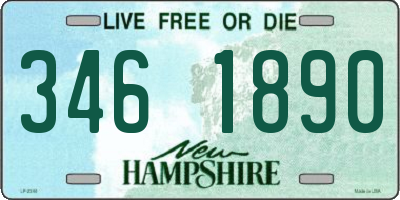NH license plate 3461890