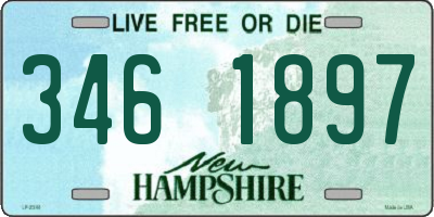 NH license plate 3461897