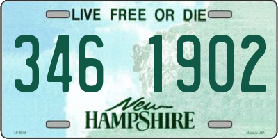 NH license plate 3461902