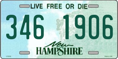 NH license plate 3461906