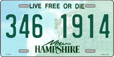 NH license plate 3461914