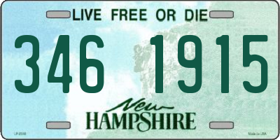 NH license plate 3461915