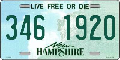 NH license plate 3461920