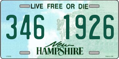 NH license plate 3461926