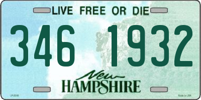 NH license plate 3461932