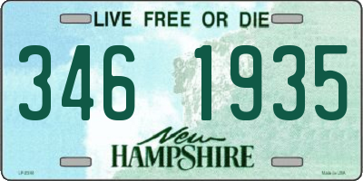 NH license plate 3461935