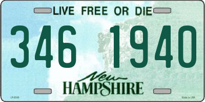 NH license plate 3461940