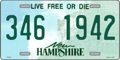 NH license plate 3461942