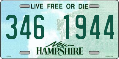 NH license plate 3461944