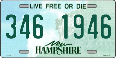 NH license plate 3461946