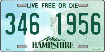 NH license plate 3461956
