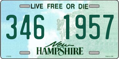 NH license plate 3461957