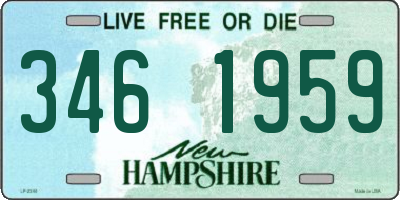NH license plate 3461959