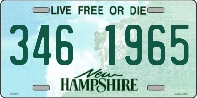 NH license plate 3461965