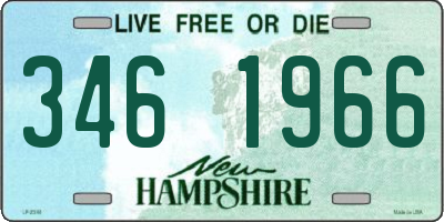 NH license plate 3461966