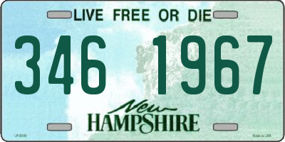 NH license plate 3461967