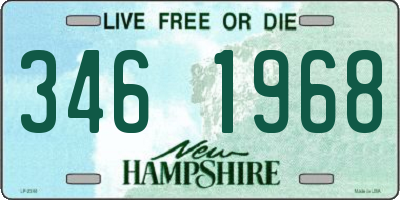 NH license plate 3461968