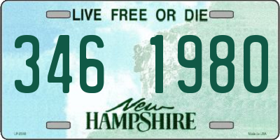 NH license plate 3461980