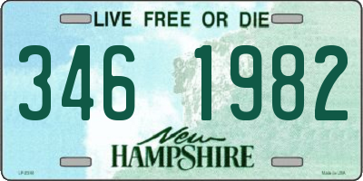 NH license plate 3461982