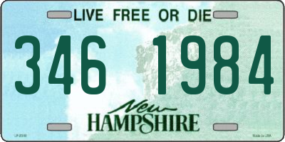 NH license plate 3461984