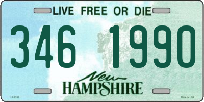 NH license plate 3461990