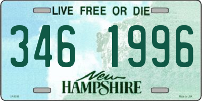 NH license plate 3461996