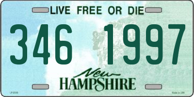 NH license plate 3461997