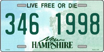 NH license plate 3461998