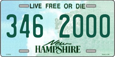 NH license plate 3462000