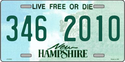 NH license plate 3462010