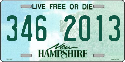 NH license plate 3462013