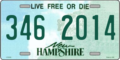 NH license plate 3462014