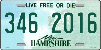 NH license plate 3462016