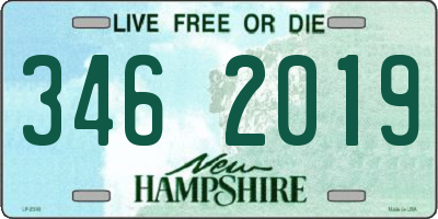 NH license plate 3462019