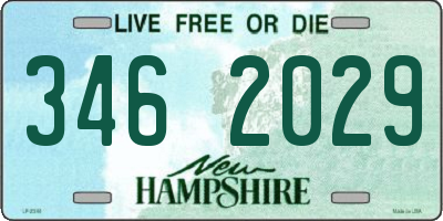 NH license plate 3462029