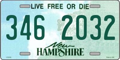 NH license plate 3462032