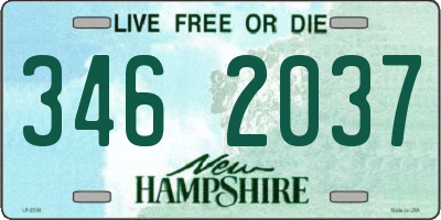 NH license plate 3462037