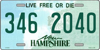 NH license plate 3462040
