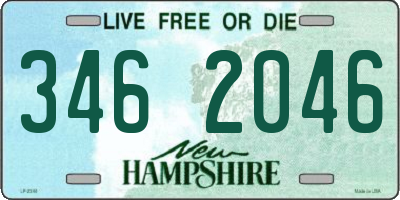 NH license plate 3462046