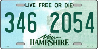 NH license plate 3462054