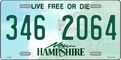 NH license plate 3462064