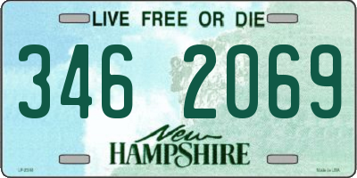 NH license plate 3462069