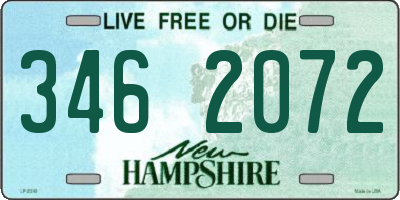 NH license plate 3462072