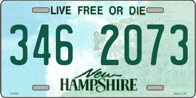 NH license plate 3462073